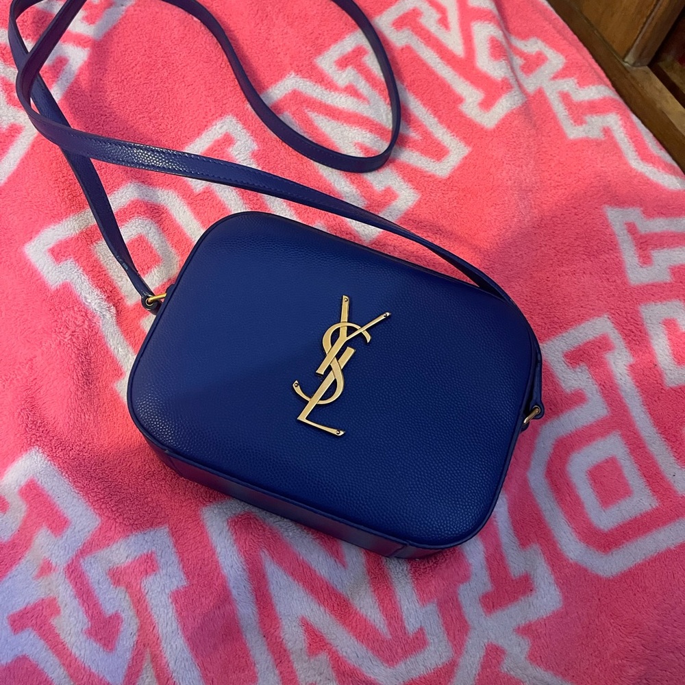 ROYAL BLUE YSL BAG